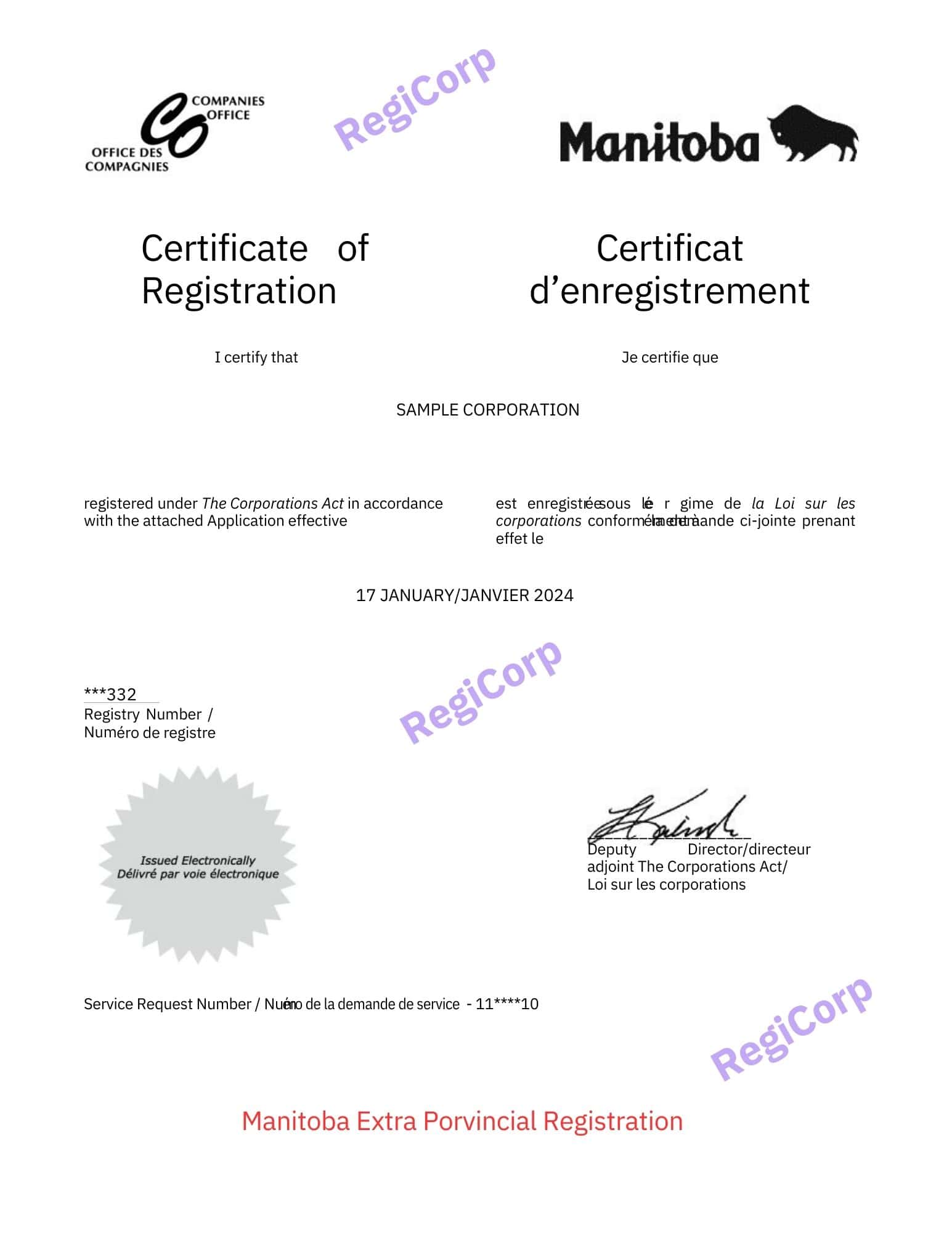 Extra Provincial Registration in Manitoba