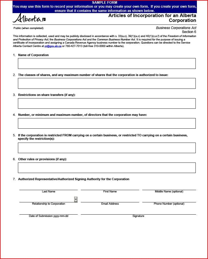 Alberta-Articles-of-Incorporation